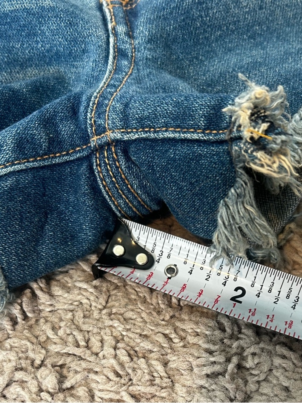 Rag & Bone Blue Denim High-Rise Button-Front Women's Shorts Size 25 - Picture 7 of 7